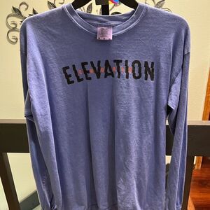 Men’s  Blue Long Sleeve Tee Shirt Elevation Worship Size Medium #340